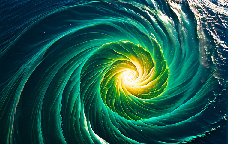 해양 플랑크톤 분류 및 생태 - The Ocean's Vibrant Breath from Above**

A breathtaking, high-resolution satellite view of a colossa...